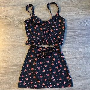 Honey Punch Mini Skirt & Crop Top Set